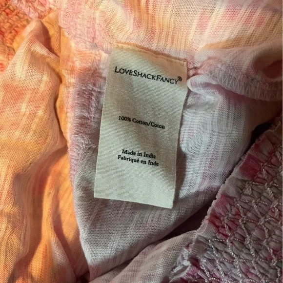 NWT LoveShackFancy Ruffle Mini Skirt Rose Patch - Picture 12 of 13